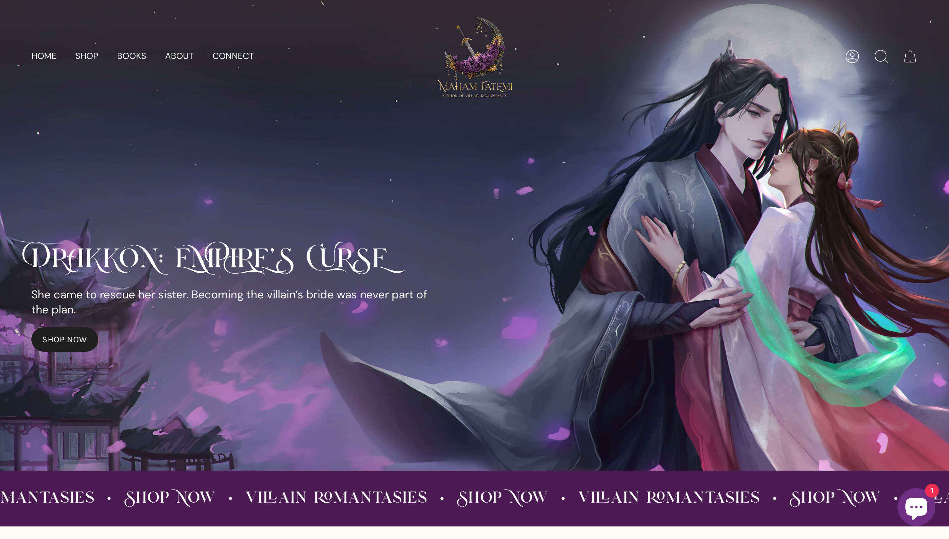 Maham Fatemi Website Homepage