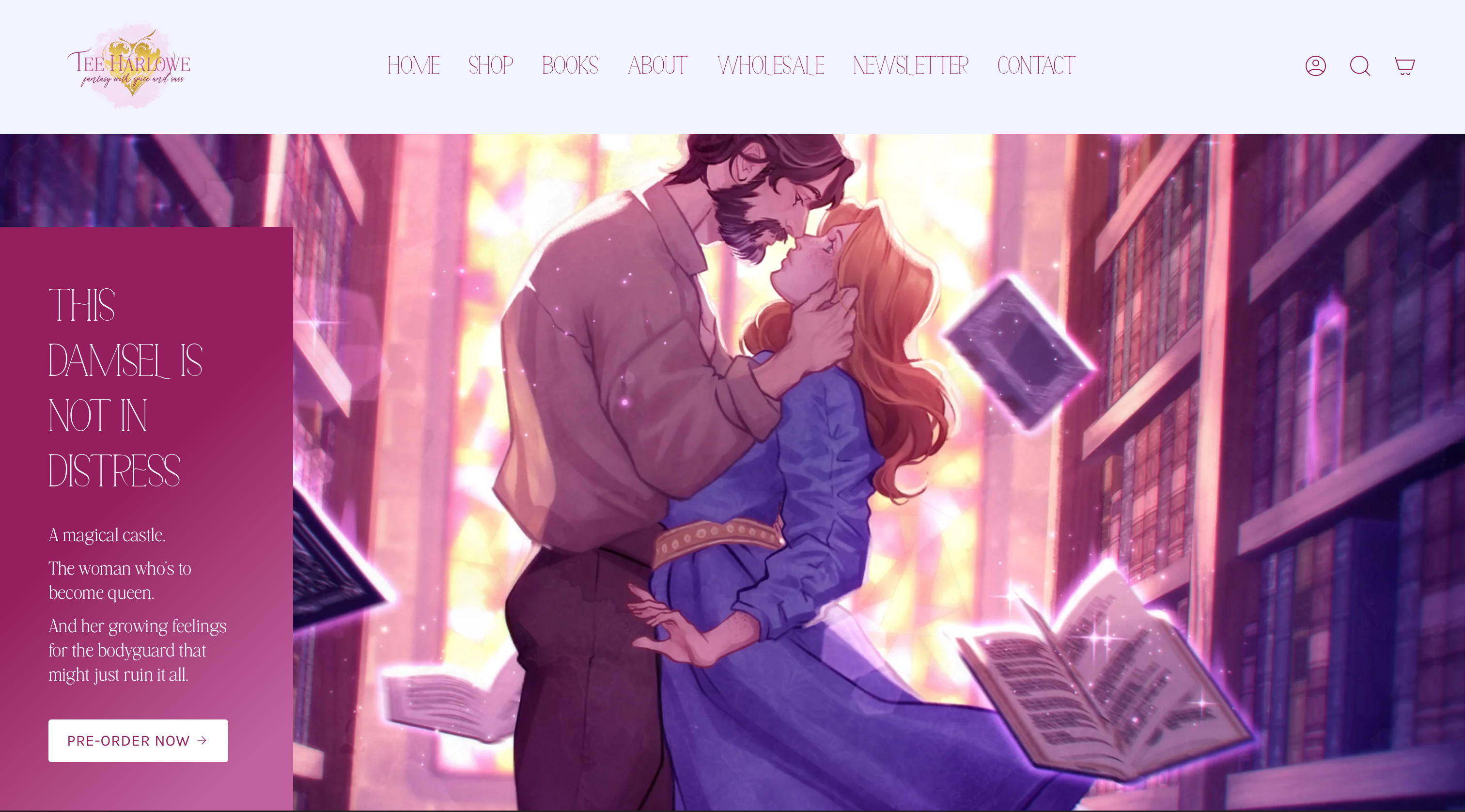 Tee Harlow Website Homepage